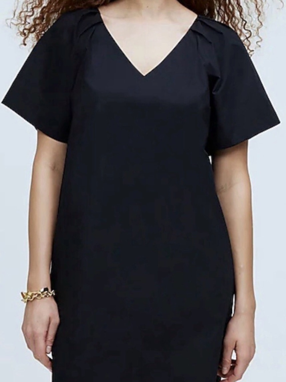 Madewell poplin cotton mini dress, small